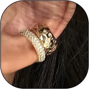 Punk Gold Layered Cuff Clip On Earrings for Women,Sparkly Chunky Rhinestone Hammered Open Earrings,Personality Non Piercing Jewelry Gifts