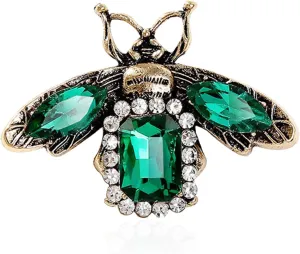 Rhinestone Bee Brooch Pin for Women Men Fashion Crystal Vintage Alloy Honey Insect Animal Brooches Lapel Dainty Dress Accessories Jewelry for Hat Bag Suit Tie Wedding Birthday