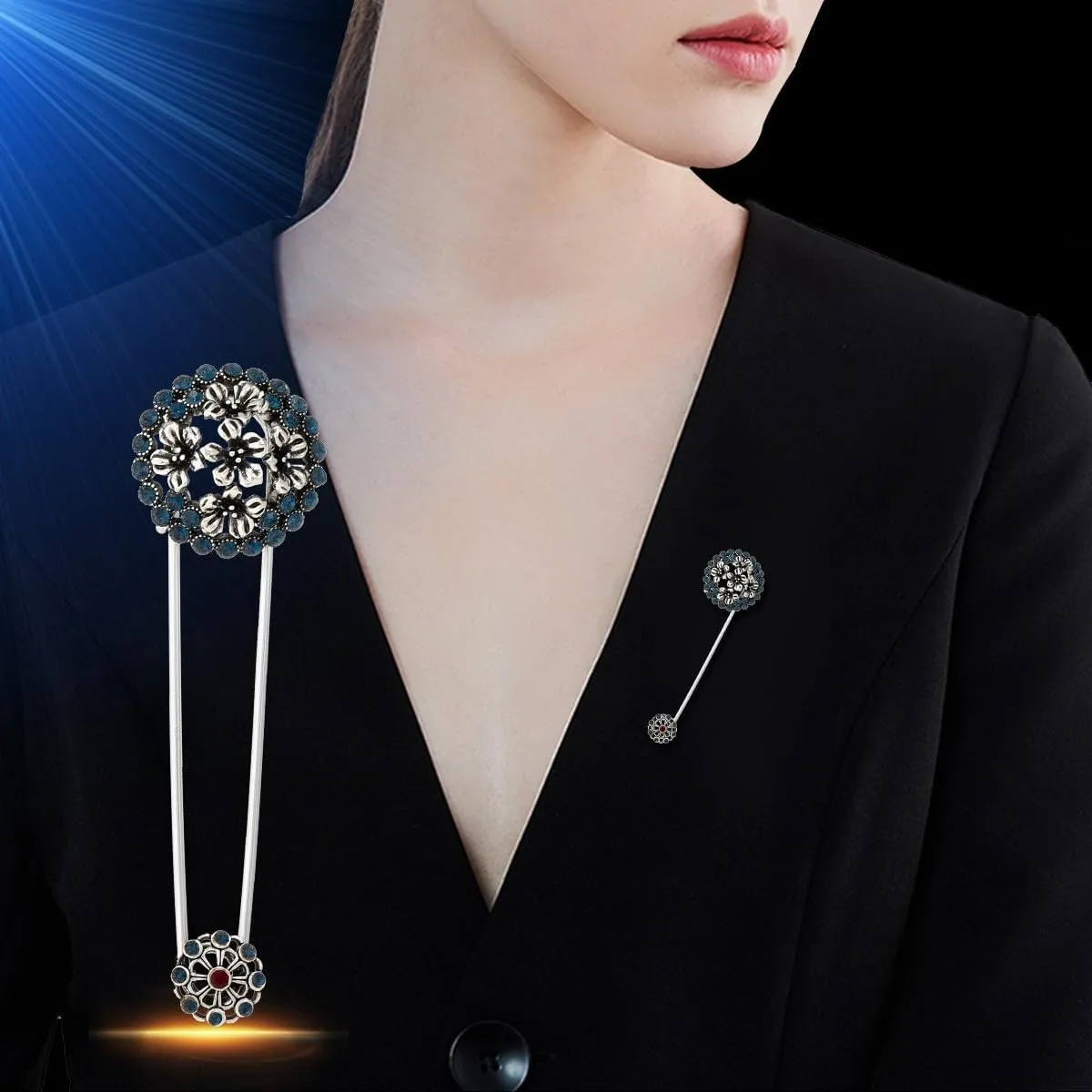Rhinestone Brooch Pin for Women Pearl Pin Gold-plated Lapel Pin Jewelry Valentine's Day Mother's Day Gift for Lover Girlfriends