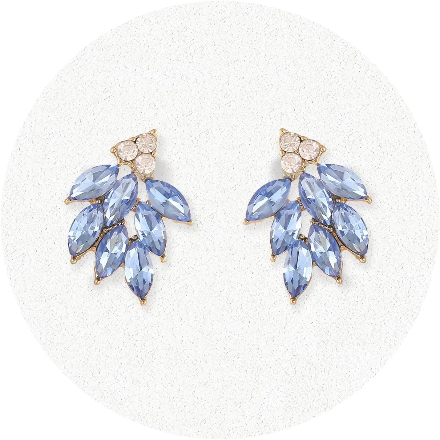 Rhinestone Stud Earrings for Women Small Dainty Crystal Cluster Drop Earrings for Girls Cute Costume Jewelry for Bridal Wedding Party Gift