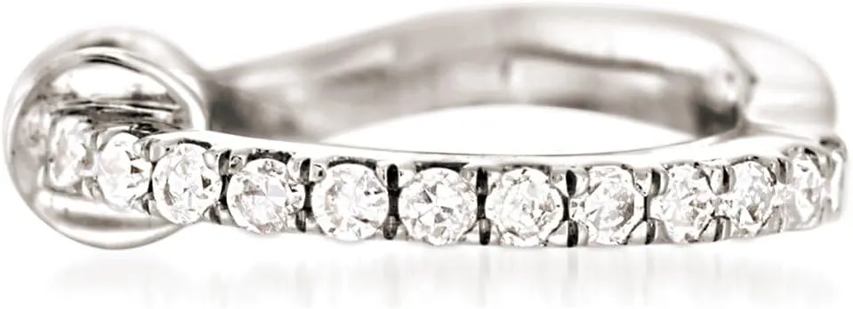 Ross-Simons Diamond-Accented Single Ear Cuff in 14kt White Gold
