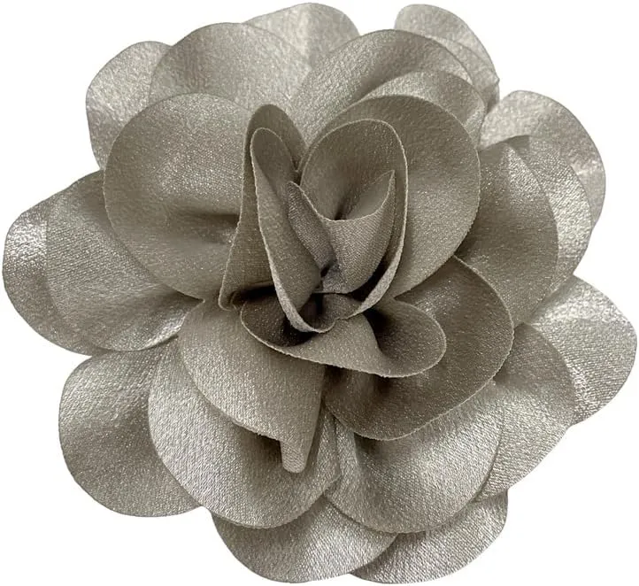 Satin Rose Flower Large Brooch Lapel Pins Handmade Big Fabric Camellia Flower Brooches Pin Classic for Wedding Party Dance Banquet for Women Dress Suit Clothes Accessories JewelryGifts 120mm
