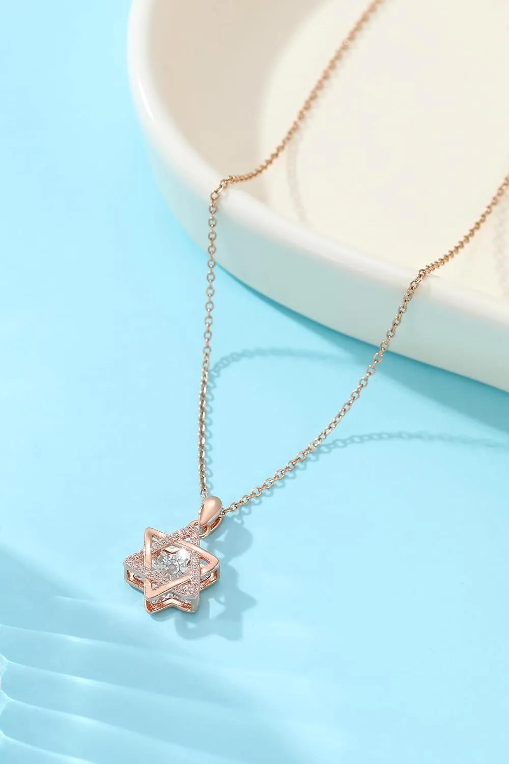 SDA Dancing Diamond Necklace for Modern Women - Real Diamond Cute Necklace Gift for Women