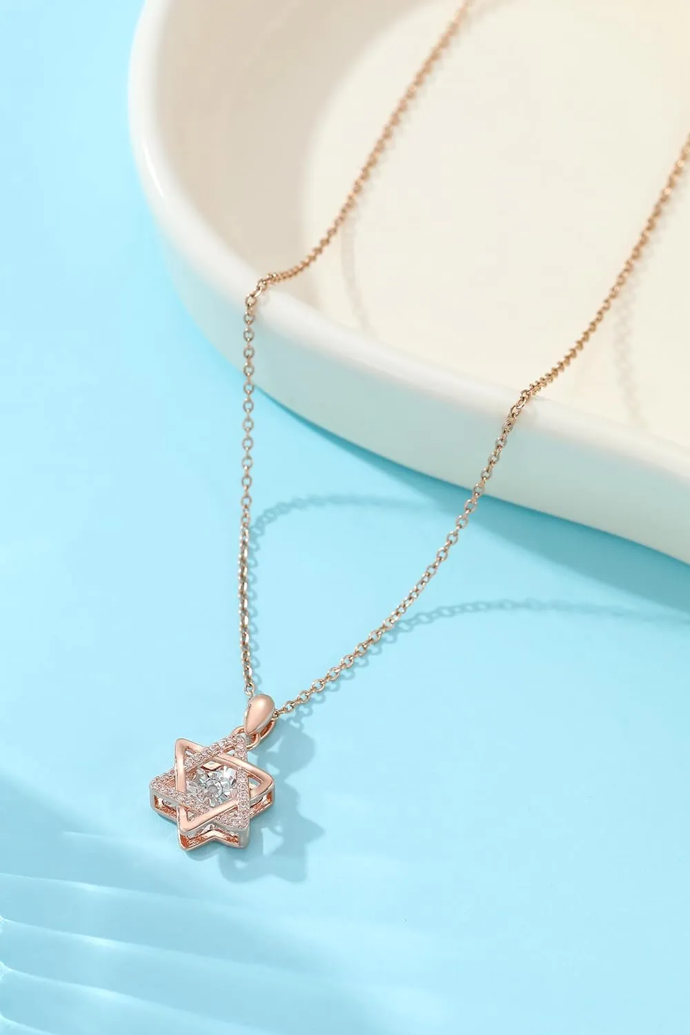 SDA Dancing Diamond Necklace for Modern Women - Real Diamond Cute Necklace Gift for Women