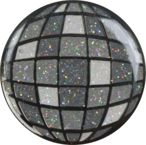 Shiny Glittery Disco Ball Enamel Pin  Retro Music Accessory with Retail-Ready Display Card