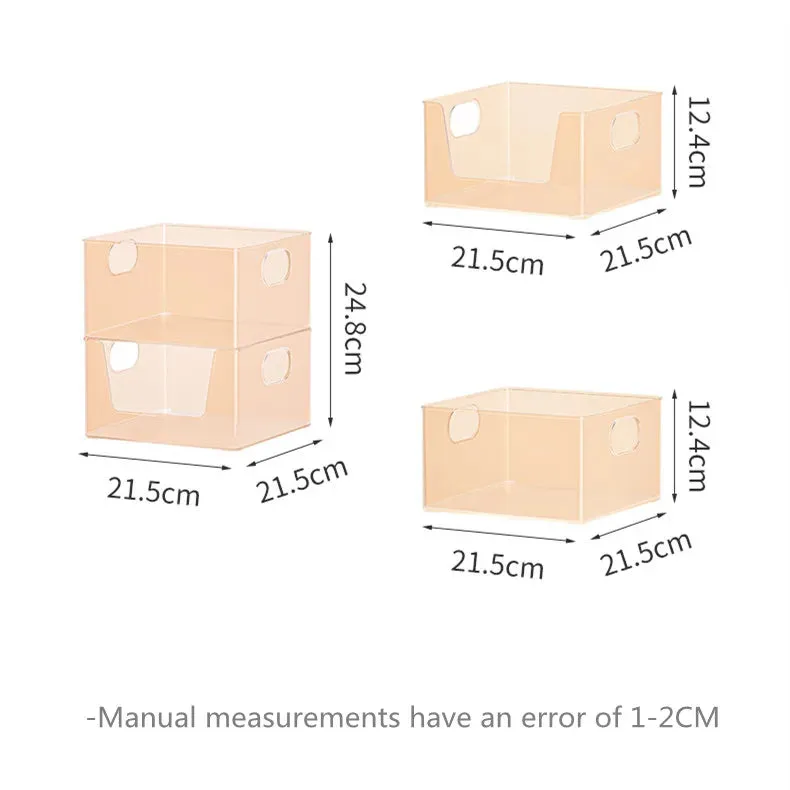 SINOTAO  -  Clear PET Desktop Makeup Storage Box Home Bedroom Skin Care Products Lipstick Cosmetics Jewelry Storage Organizer Debris Shelf