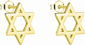 Stainless Steel Star of David Stud Earrings Jewish Earrings