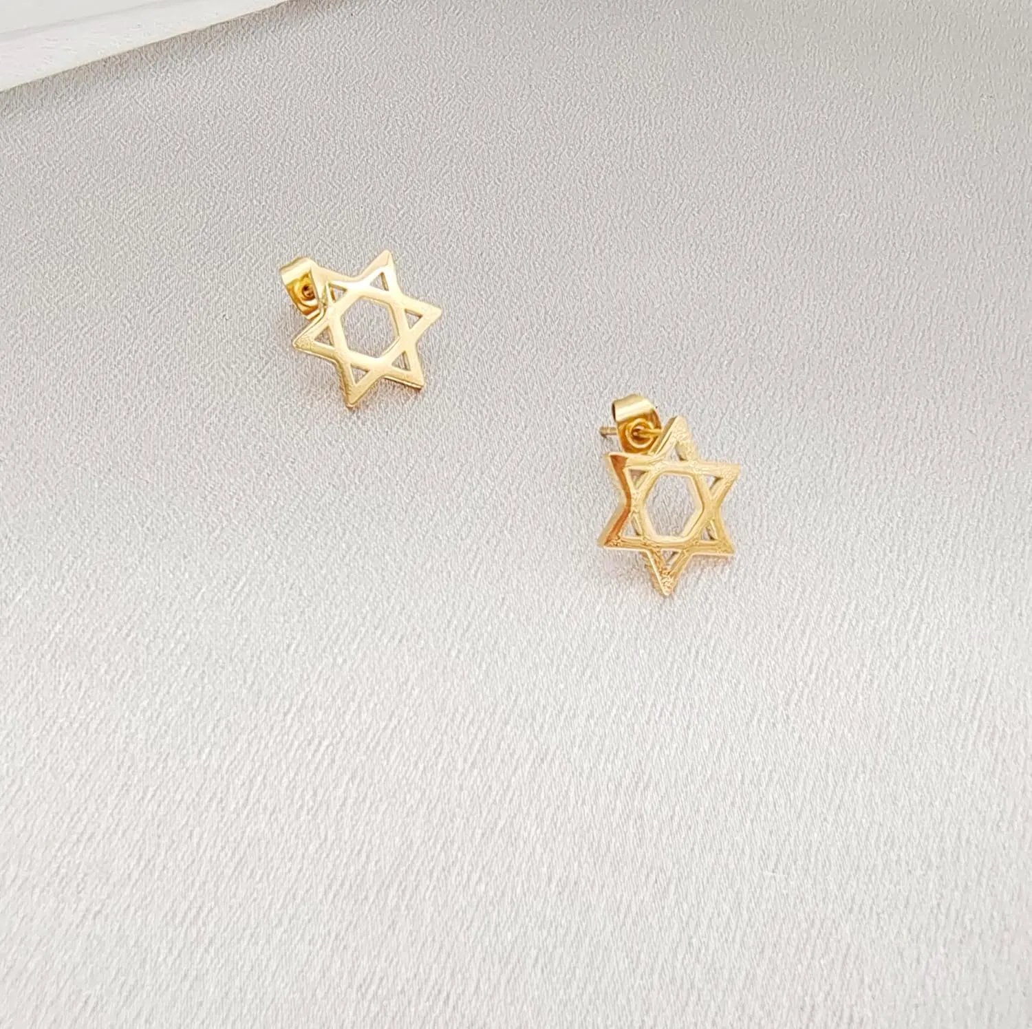 Stainless Steel Star of David Stud Earrings Jewish Earrings