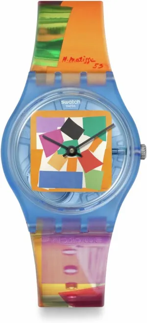 Swatch Casual Watch Transparent Quartz Bio-sourced Art Journey Matisse's Snail
