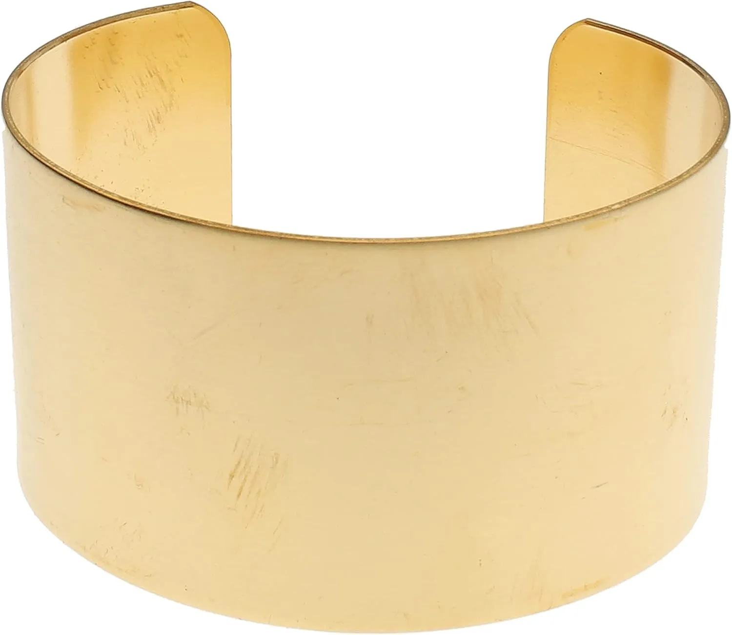 The Beadsmith Bracelet Cuff  Made of Raw Brass  Adjustable, Open Bangle for Men and Women - Flat Style, 1-1/2-Inch Wide  Minimalist Design Jewelry  Can Be DIY Custom Designed