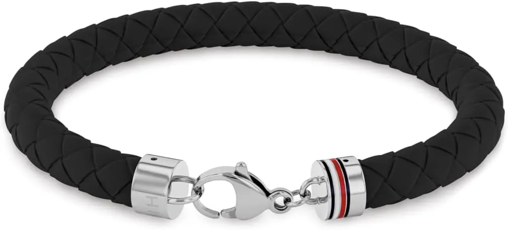 Tommy Hilfiger Men's Jewelry - Silicone Bracelet, Lobster Closure - Colorful Design - Casual, Everyday Style - Gift for Him