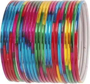 Touchstone "Colorful Bangle Collection Indian Bollywood Modern Style Pretty Textured Color Wrist Filler Thin Designer Jewelry Metal Bangle Bracelets For Women