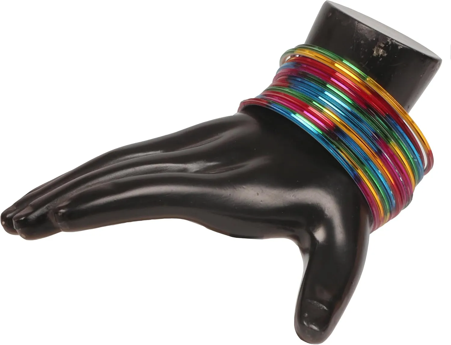 Touchstone "Colorful Bangle Collection Indian Bollywood Modern Style Pretty Textured Color Wrist Filler Thin Designer Jewelry Metal Bangle Bracelets For Women