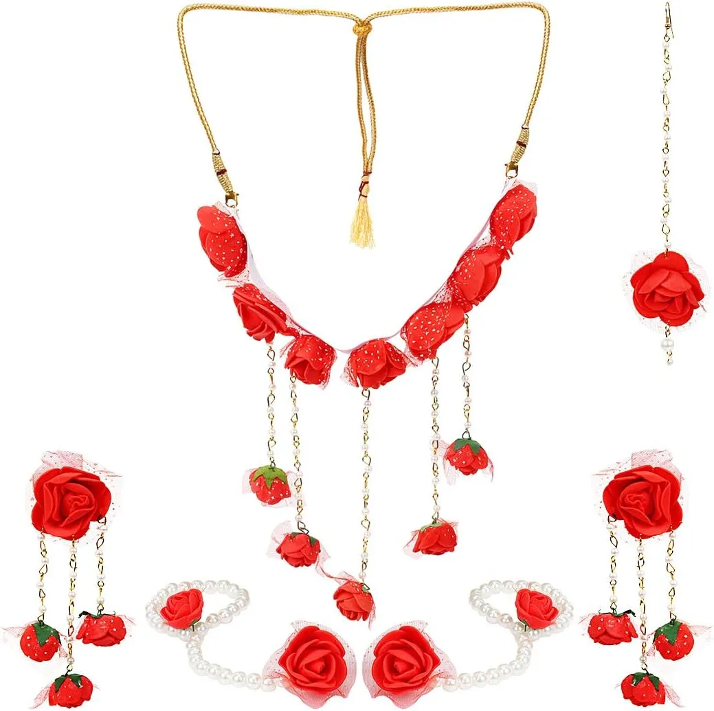 Traditional Jewellery Jewellery Set for Women (Multi-Colour) (YBNK_5589)