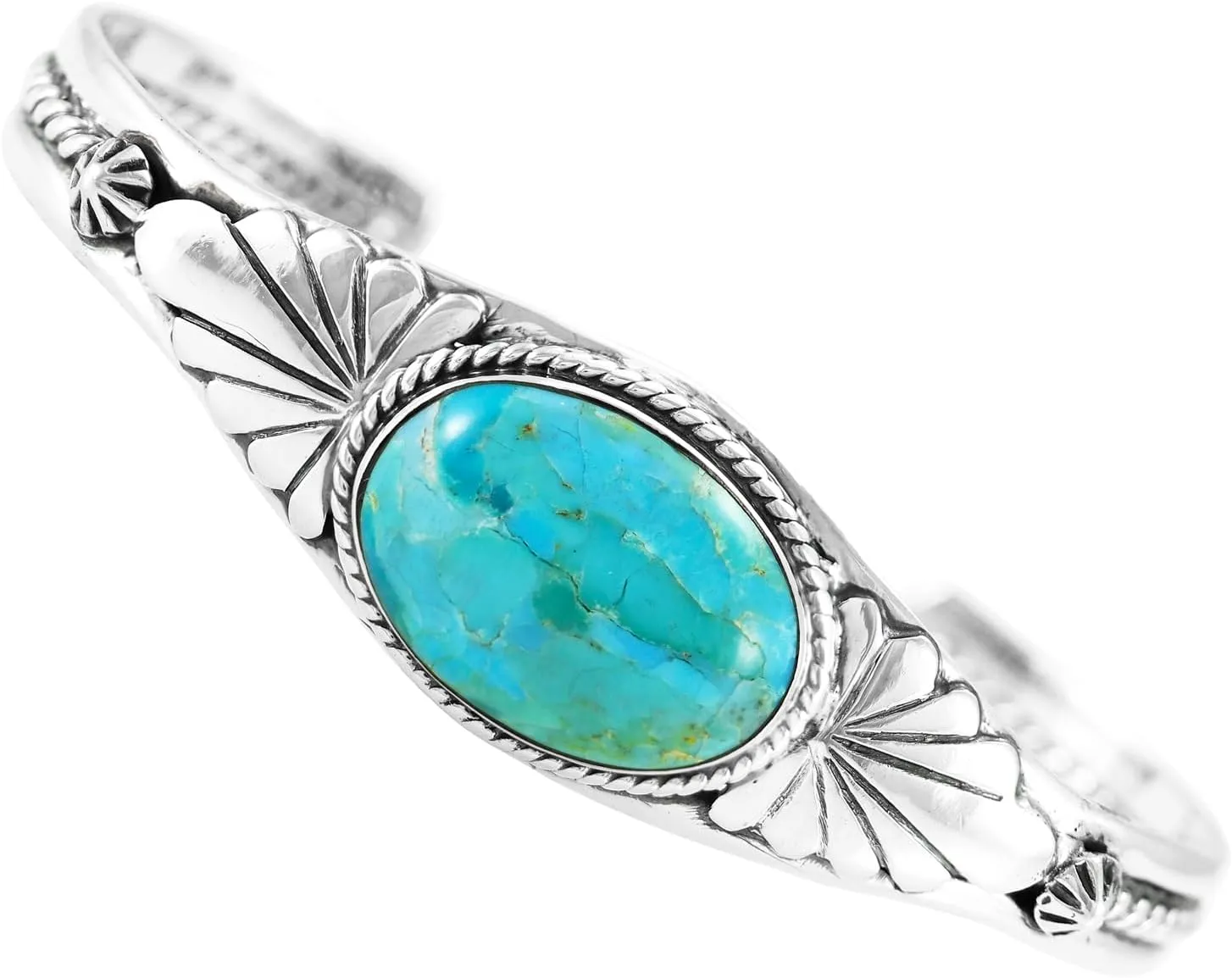 Turquoise Bracelet Sterling Silver 925 Genuine Gemstones