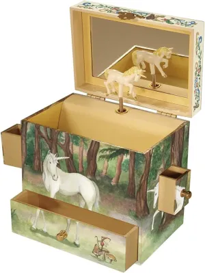 Unicorn Horse Musical Jewelry Box Spins to "The Unicorn" Treasure Storage