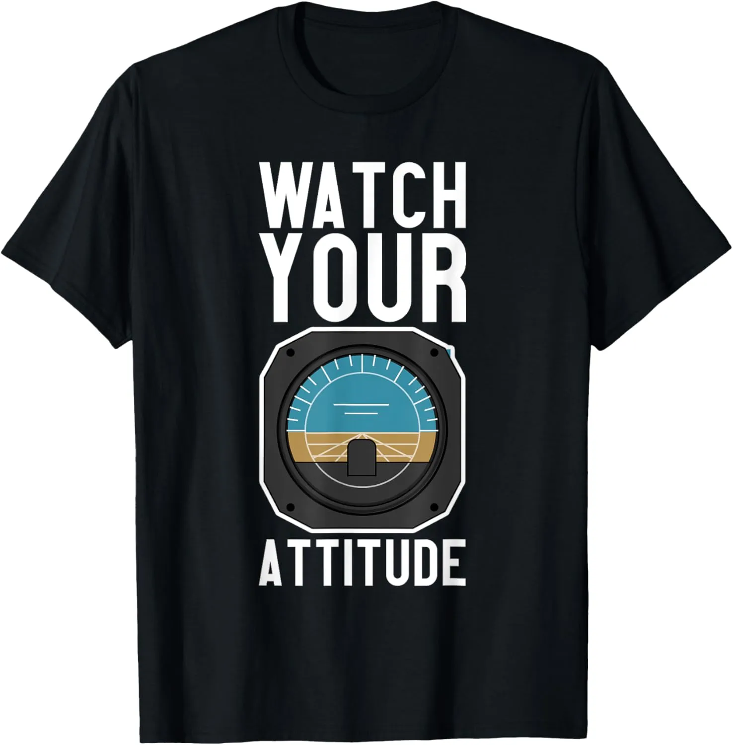 Unisex-Adults, Unisex-Kids Black Small Classic Fit Modern Round Collar Short Sleeve T-Shirt Watch Your Attitude T-Shirt