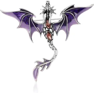 Vintage Punk Dragon Brooches for Women Enamel Dragon Brooch Domineering Flying Dragon Brooch Personality Clothing Hat Bag Accessories for Men and Women