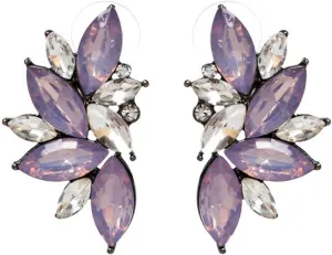Vintage Rhinestone Statement Earrings Colorful Crystal Cluster Drop Dangle Earrings for Women Costume Party Wedding Jewelry