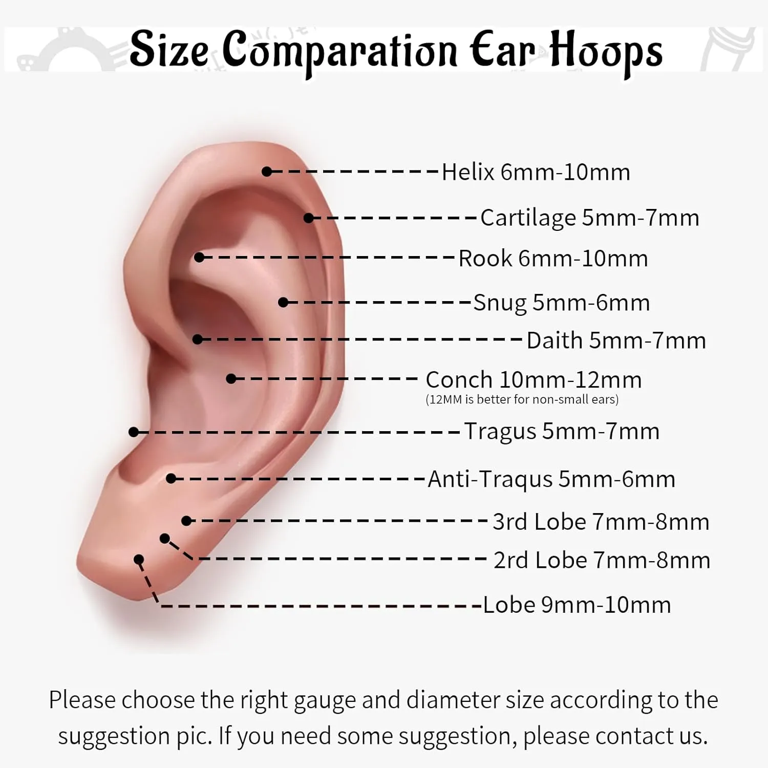 WBRWP 316L Stainless-Steel Hinged Nose Rings Hoop : 20G 18G 16G 14G Womens and Mens Body Pierecing Ring Segment Ring Lip Rings Nose Helix Cartilage Rook EarringsDiameter 6mm 8mm 10mm 12mm