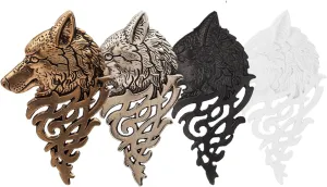 WCRAZYE Vintage Wolf Head Lapel Brooch Set for Men Women Antique Animal Dire Wolf Head Coyote Antique Retro Lapel Brooches Badge Men's Suits Buckle Neckwear Accessories