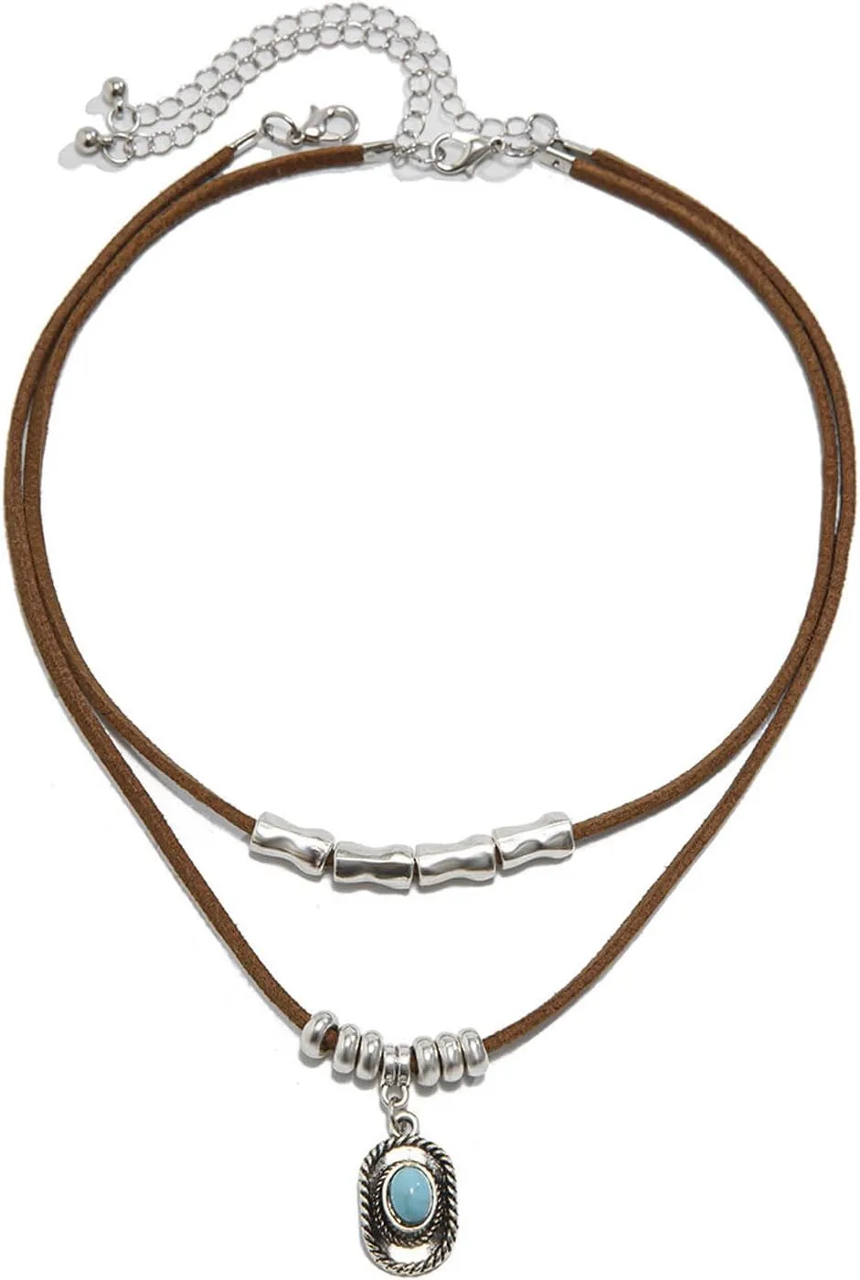 Western Cowboy Hat Boot Necklace for Women Cowgirl Hat Boot Coin Charm Necklaces Leather Choker Necklace Vintage Cowboy Accessories Jewelry