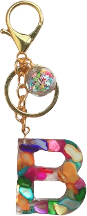 Women Alphabet Initial Letter Keychain Tassel Butterfly Women Pendant Key Ring for Purse Handbags