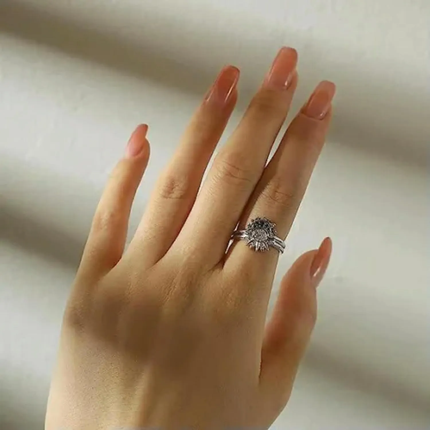 Women Men's Rings Stainless Steel Couple Ring Titanium Engagement Band Wedding-#2-8