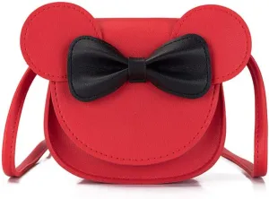 ZGMYC Little Girl's Cute Bowknot Crossbody Purse Cartoon Mouse Ears Shoulder Handbag