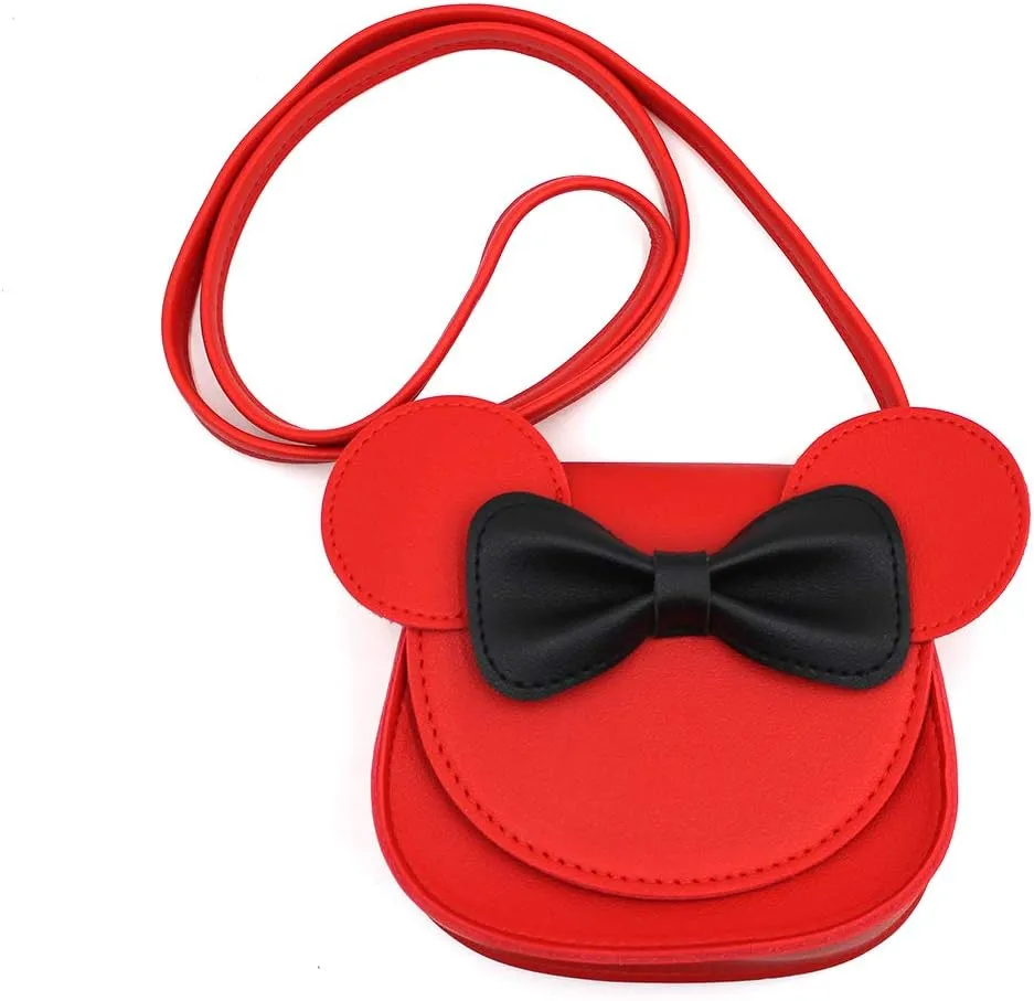 ZGMYC Little Girl's Cute Bowknot Crossbody Purse Cartoon Mouse Ears Shoulder Handbag